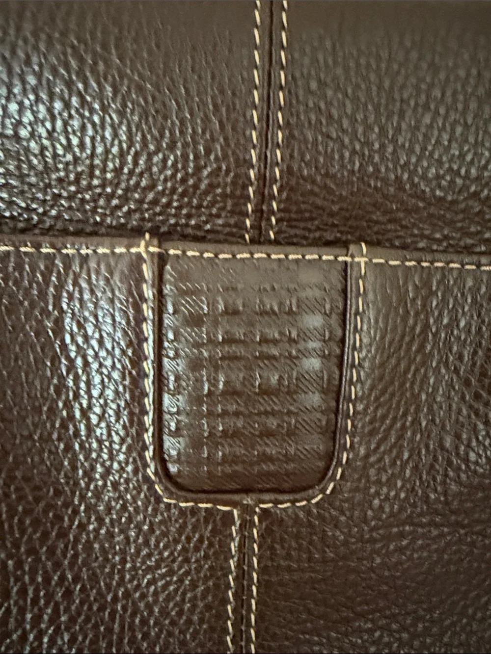Boconi Tyler Tumbled Brokers Bag Color Coffee Italian Pebbled Leather EXCELLENT